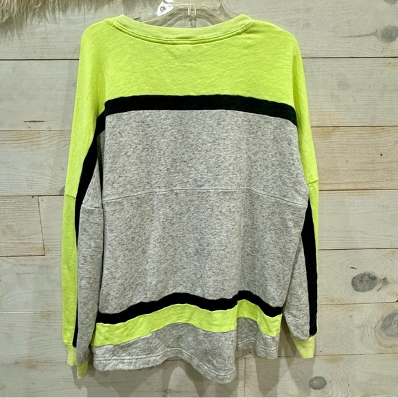 PINK victorias secret long sleeve lime green/ black pullover - Picture 6 of 6